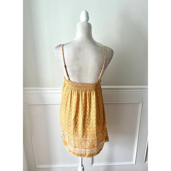 Forever 21 Gold Crochet Accented Mini Dress M - Picture 3 of 5